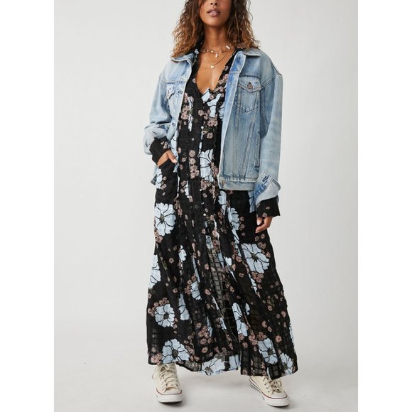 FREE PEOPLE Back At It Maxi / Black Combo - Picture 5 of 7